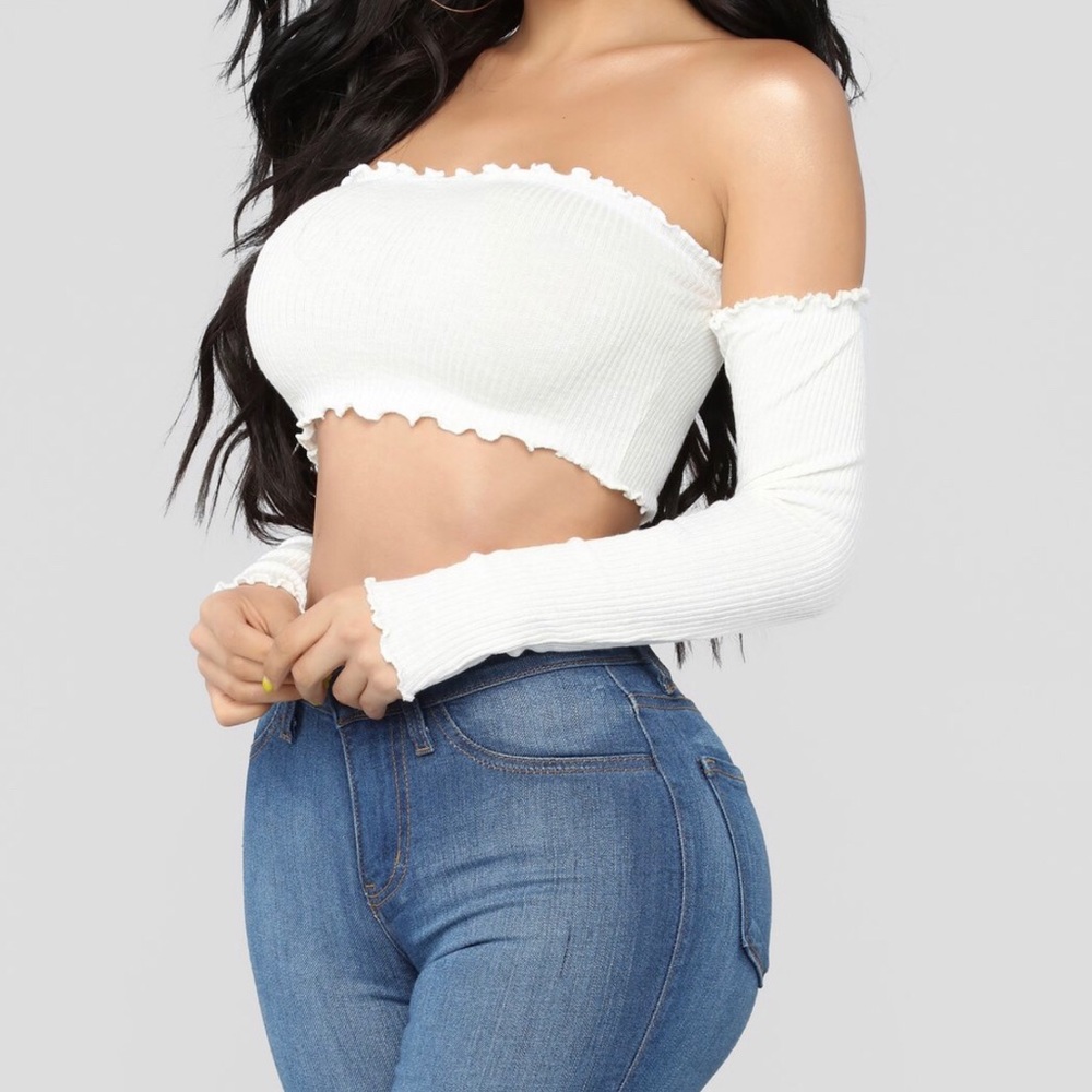 Smock or slay top II - off white top